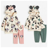 1-6age Kids Long Sleeve Tracksuits Baby Girls Casual Loose Sweatshirt+pants 2 Piece Set Toddler Loose Trendy Outfit Home Wear