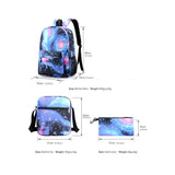 3pcs Simple Lightweight Backpacks CR7 Sports Casual Travel Outdoor Backpacks Teens Laptop Mochilas sac a dos