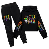 Cute Sprunki Cartoon Clothes for Kids Game Incredibox Hoodies + Pants Girls Autumn Sweatshirts Long Sleeved Pullover 4014