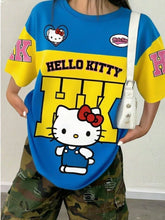 Cute Girl Bow Street Sweet Cool Hip-hop Baseball Jersey T-shirt Top Plus Size Women's Summer Men's Short Sleeve T-shirt Tops