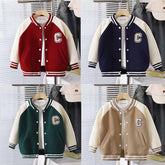 Autumn Kids Baseball Jackets Boys Girls Fashion Cardigan Coat Spring Letters Casual Outerwear New Children Loose Sports Clothes