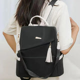 2025 Fashion Oxford Cloth Women Backpack Anti Theft Back Zipper Large Capacity Casual Travel Double Shoulder Student Bag