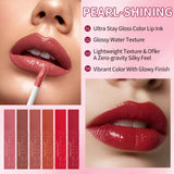 6-piece lip gloss set, moisturizing and brightening lip oil, long-lasting effect, exclusively for women