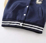 Autumn Kids Baseball Jackets Boys Girls Fashion Cardigan Coat Spring Letters Casual Outerwear New Children Loose Sports Clothes