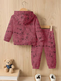 Children's Stitch-Themed Fun Outfit, All-Over Print Brand Hoodie and Sweatpants, Trendy Spring and Autumn Outfit for Babies
