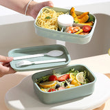 1.5L Move K-Pop Demon Hunters 2 Layer Lunch Box Fashion Cartoon Food Snack Container with Spoon Fork Cute Printed Students Gift