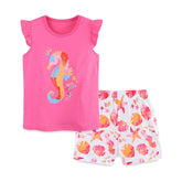 2-7T Children'S Clothing Sets Girls 2pcs Tops + Shorts Sets Animals Print Fashion Baby Suits Kids Clothing Sets Outfits
