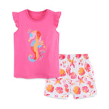 2-7T Children'S Clothing Sets Girls 2pcs Tops + Shorts Sets Animals Print Fashion Baby Suits Kids Clothing Sets Outfits