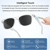 AI Real-time Translation Smart Glasses Wireless Bluetooth Call & Voice Assistant Touch Control Glasses with Mic Speaker Earphone