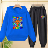 Autumn Winter Incredible Cute Print Children's 2pcs Set Hoodie+Sports Pants Boy Girl Suit Casual Comfortable Harajuku Pullovers