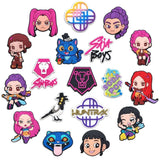 13-100Pcs KPop Demon Hunters Shoe Charms for DIY Bracelet Wristband Sandal Shoes Accessories Kids Women Party Favor Gifts