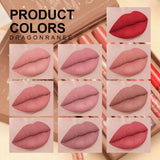 10-Piece Lip Gloss Set, Versatile and Long-Lasting, Matte Velvet Lipstick for Autumn and Winter, Non-Fading, Non-Transferable Lip Glaze Set