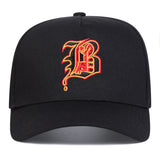 1piece Unisex Gothic Letter B Embroidery Baseball Cap Outdoor Adjustable Sunscreen Leisure Hat Spring Autumn Travel Vacation