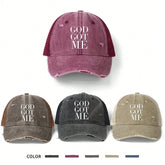 1pc Men's Letter Print Washed Baseball Cap,Outdoor Sunshade Hip-Hop Hat,Adjustable Dad Truck Driver Hat,Suitable For Daily Use