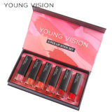 6 pcs /set matte lipstick gift box set non stick cup lipstick velvet moisturizing lipstick
