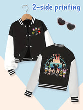 Disney fashion trend baseball jacket, suitable for daily sports and casual wear, printed with cute Mickey pattern, nice gift.