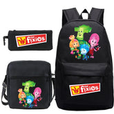 3pcs Set The Fixies Student Cosplay School Bag Anime Cartoon Backpack Boys Girl Large Capacity Shoulder Bag Pencil Case Mochila