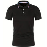 2025 Hot Sale Men's Summer Casual Breathable Comfortable Polo Shirt Men's Solid Color High Quality Short Sleeve T-Shirt