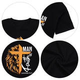 Christian Shirts for Men Inspirational God Faith Shirt Oversized Christian Faith Cross Tee Tops