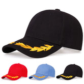 1piece Unisex Brim Wheat Embroidered Baseball Cap Outdoor Adjustable Sunscreen Leisure Hat Spring Autumn Travel Tourism Vacation