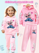 2025 Y2k Two-Piece Clothing Lilo and Stitch Hoodie Kids Long Sleeve Girls Sweatshirt + Pants Set for Baby Boys Clothing