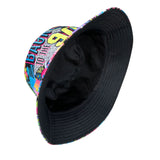 Abstract Graffiti Art Back90S Colorful Printed Bucket Hat, Reversible Sun Hat, Foldable Fashionable Basin Hat, Suitable for Outdoor Travel and Party Outfits