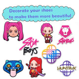 13-100Pcs KPop Demon Hunters Shoe Charms for DIY Bracelet Wristband Sandal Shoes Accessories Kids Women Party Favor Gifts