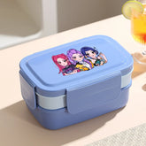 1.5L Move K-Pop Demon Hunters 2 Layer Lunch Box Fashion Cartoon Food Snack Container with Spoon Fork Cute Printed Students Gift
