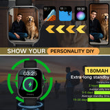 New Smart Watch Answer/ Call Outdoor Sports Watch Men's Smart Watch, Touch Screen, Message Reminder, Wireless Call, USB Charging, Incoming and Message Reminder, Best Holiday Gift for Android for iPhone!