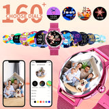 HOMAILIDA 1.2" TFT Screen Alloy Body Stainless Steel Strap Ladies Smart Watch, Wireless 5.3, JL7013A6 Chip, 240p Resolution, 95% Screen Ratio, 175mAh Lithium Battery-Polymer, with Sedentary Reminder, Remote Camera Control, Mu