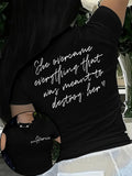 Women Casual "She Overcame Everything That Was Meant to Destroy Her" T-Shirt