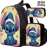 3pcs Limited Edition Stitch Back to School Combo Charming Stitch Christmas Hat - Cute Disney Inspired Accessory for lover Anime Gift for Stitch Lovers, for Teenager