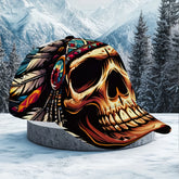 1pc Skull Hip-Hop Fashion Baseball Cap - Adjustable Size, Vibrant Colorful Design, Lightweight & Durable, Street Style Sports Hat, Unique Streetwear Accessory, Perfect Christmas Gift, Hip Hop Hat, Best for Christmas, Perfect