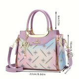 Women Large Capacity Convertible Crossbody Detachable Strap & Zipper Closure Spacious Tote/Shoulder Bag