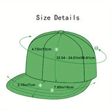 Unisex Adjustable Snapback Baseball Cap for Men & Women - Big & Tall Sizes up to 24.02inch, Hip-Hop Streetwear Design with Deepened Brim, Breathable Polyester, Music-Themed Graphic Print, Spring/Autumn Casual Hat, Street Styl