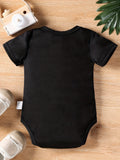 Infant Baby Regular Fit Short Sleeve "I'm The Luckiest Trouble Maker Bodysuit Romper