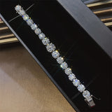 1 Moissanite Tennis Necklace, 85 Carats Round Cut D Color VVS1 Moissanite Classic Necklace for Both Men and Women