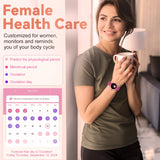 HOMAILIDA 1.2" TFT Screen Alloy Body Stainless Steel Strap Ladies Smart Watch, Wireless 5.3, JL7013A6 Chip, 240p Resolution, 95% Screen Ratio, 175mAh Lithium Battery-Polymer, with Sedentary Reminder, Remote Camera Control, Mu