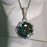 1pc 925 Silver 10-20 Carat Moissanite Pendant Chain Necklace, Suitable for Birthday Parties, for Men And Women.This is a jewelry suitable for gifting