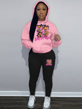 Women Casual Fleece Hoodie Featuring a Unique Letter Print Set