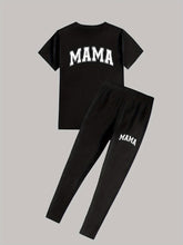 plus Size Casual Two-Piece Short Sleeve Top & Long Pants