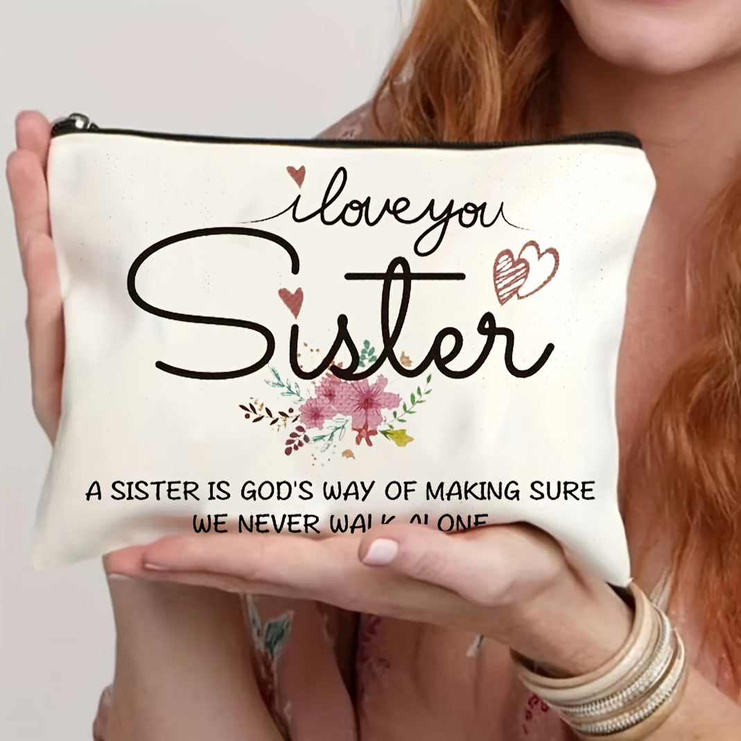 Personalized "I Love You Sister" Zipper Pouch