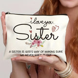 Personalized "I Love You Sister" Zipper Pouch