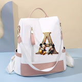 Disney Mickey Stylish Backpack with A-Z Letter Print Design