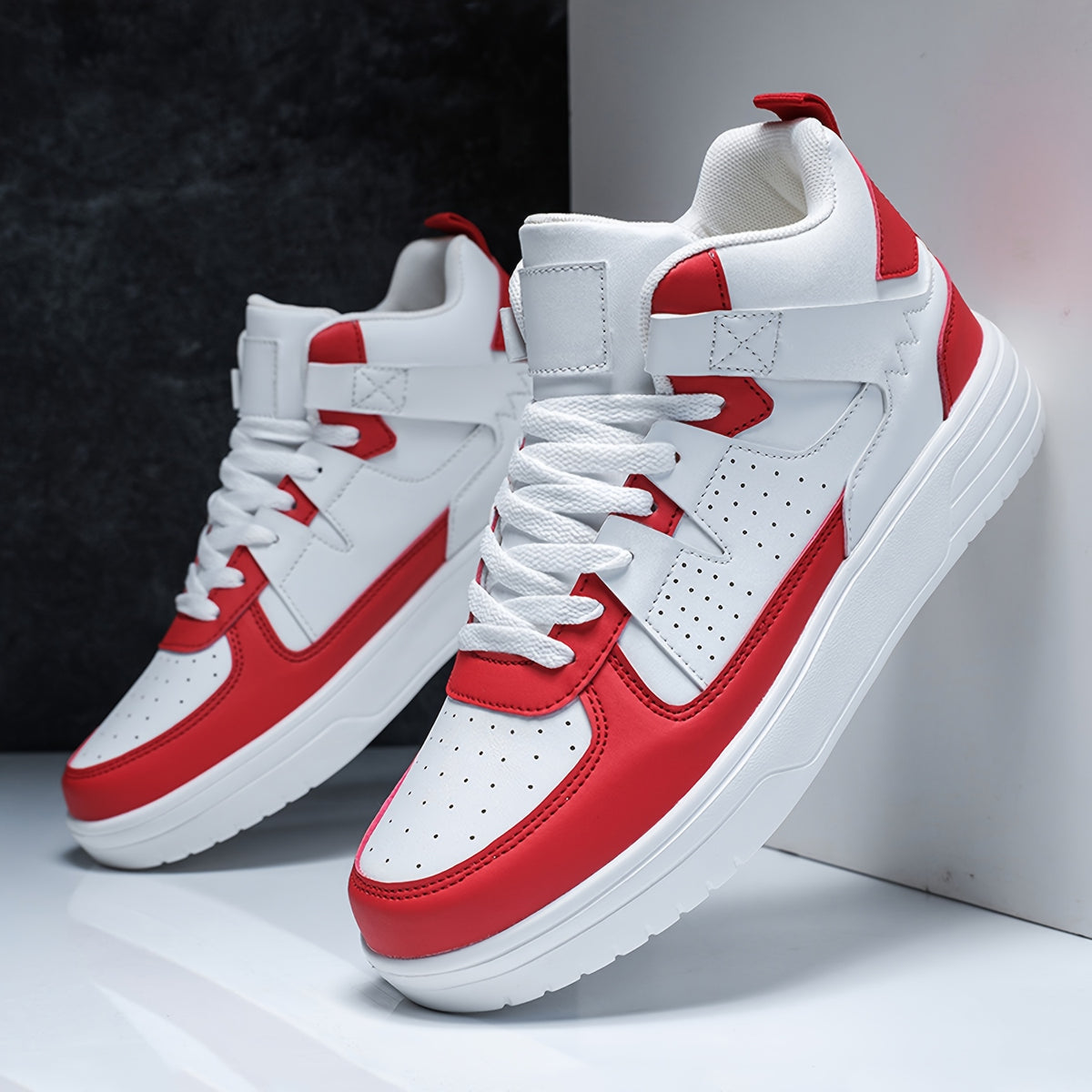 New Men'S High-top Lace-up Outdoor Large-size Basketball Shoes Fashionable And Versatile Casual Sports Shoes