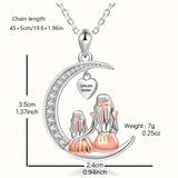 An elegant mother-daughter love necklace necklace