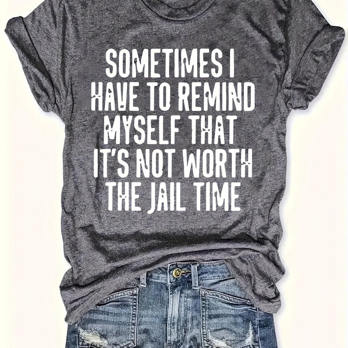 Women Casual Elegant Polyester Letter Print, Crew Neck Long Sleeve T shirt