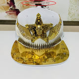 Hip Hop Punk Riveted Baseball Cap, Unisex Street Dance Duckbill Hat, Casual Style, 100% Polyester, Lightweight, Adjustable Size