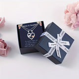 Two-pack of mother and daughter elephant mother and son necklaces, a gift from mother to daughter for Mother's Day, birthday, and Christmas