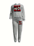 Teens & Adults Casual Polyester Hooded Tracksuit Set